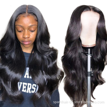 Wholesale 100% Virgin Hair Hd Transparent Swiss Lace Wig ,Brazilian Body Wave Lace Front Wig, 360Hd Lace Frontal Human Hair Wigs